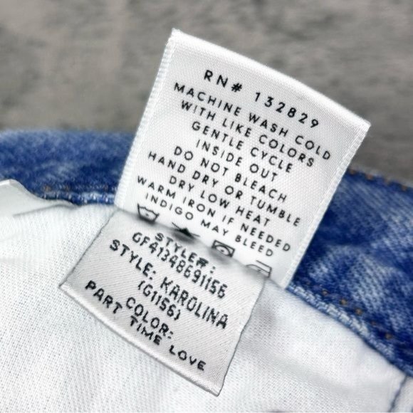 GRLFRND | Karolina High-Rise Light Wash Distressed Jeans in ‘Part Time Love’ - Picture 13 of 14